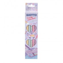 Matite in grafite di carta pressata Giotto Sketching conf. 10 pezzi + 1 temperamatite e 1 gomma Candy Collection