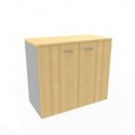 Armadio basso con ante battenti faggio scocca trama antracite 90x45xH.81,5 cm Practika Quadrifoglio - ECEB90B-FA-TA-FA