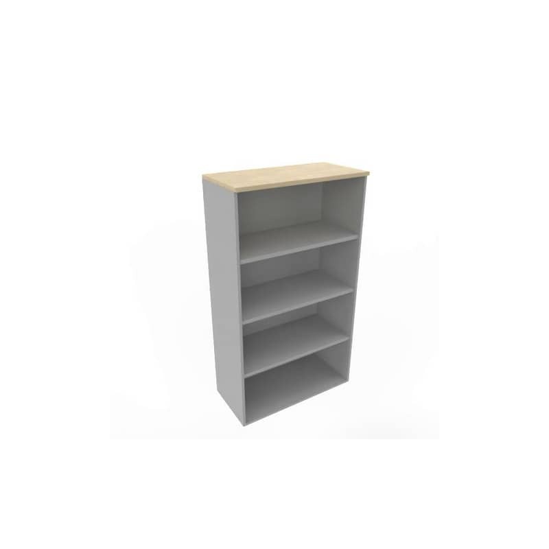 Armadio a giorno medio finitura rovere scocca trama antracite 90x45xH.160 cm Practika Quadrifoglio - ECEL90G-RK-TA