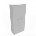 Armadio alto con ante battenti grigio scocca trama antracite 90x45xH.200 cm Practika Quadrifoglio - ECES90S-GR-TA-GR