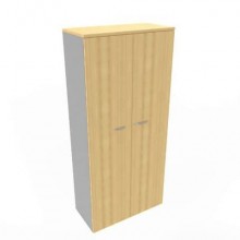 Armadio alto con ante battenti faggio scocca trama antracite 90x45xH.200 cm Practika Quadrifoglio - ECES90S-FA-TA-FA