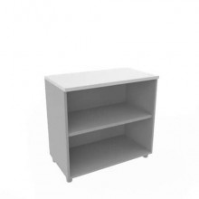 Armadio a giorno basso altezza scrivania grigio scocca trama antracite 80x45xH.73 cm Practika Quadrifoglio - ECEB80G-GR-TA