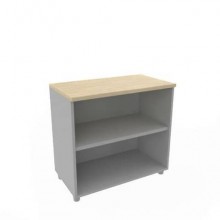 Armadio a giorno basso altezza scrivania rovere scocca trama antracite 80x45xH.73 cm Practika Quadrifoglio - ECEB80G-RK-TA