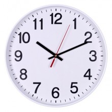 Orologio da parete in plastica Office Products Ø 30 cm bianco 13223011-14