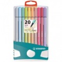 Pennarelli Stabilo Pen 68 Pastel Love - tratto 1 mm - conf. 20 colori assortiti BE6820-0311