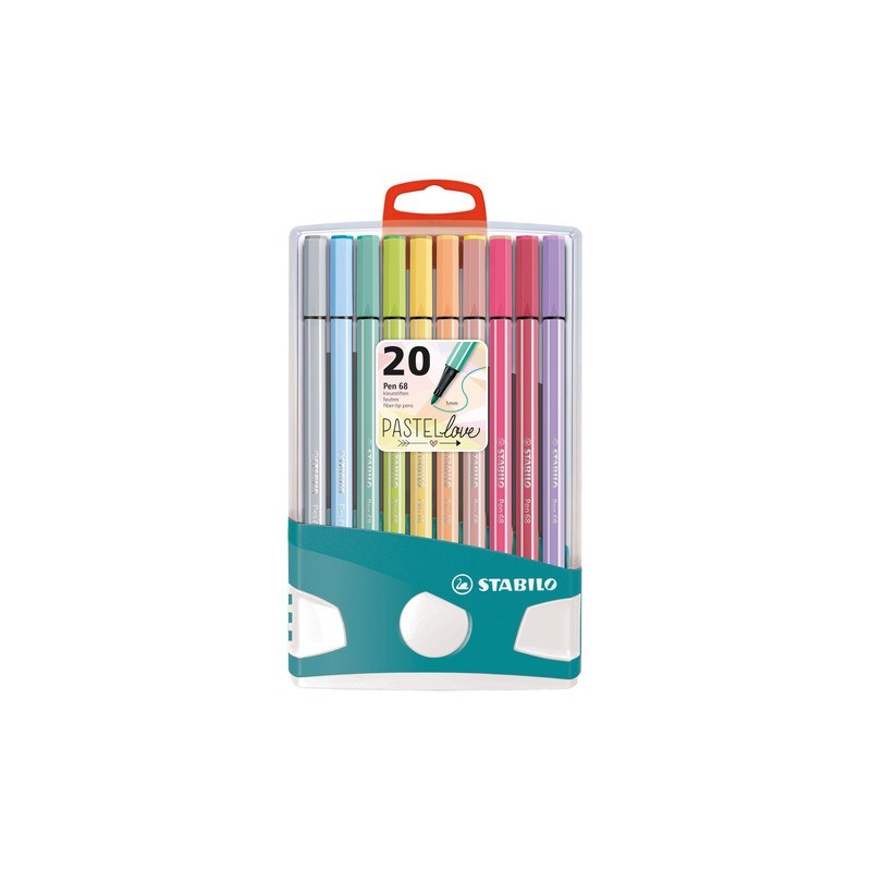 Pennarelli Stabilo Pen 68 Pastel Love - tratto 1 mm - conf. 20 colori assortiti BE6820-0311