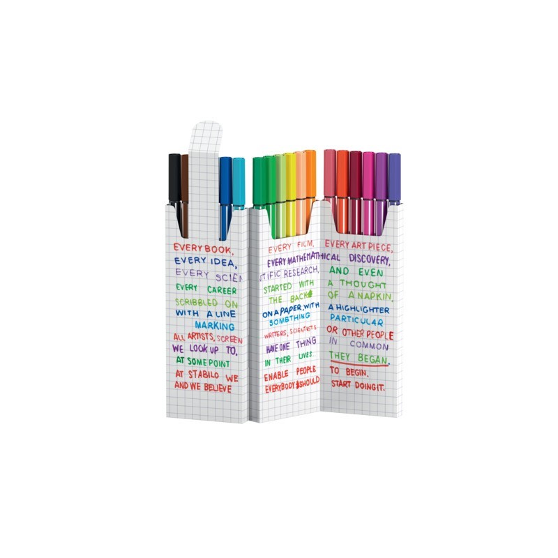 Pennarelli Stabilo Pen 68 astuccio ZigZag - tratto 1 mm - conf. 18 colori assortiti - 6818/8