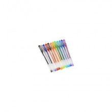 Penne a gel con glitter Donau 1 mm - conf. da 12 colori assortiti - 322143 (Conf.12)