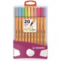 Fineliner Point 88 Stabilo PastelParade -  0,4 mm - conf. 20 colori assortiti - BE8820-0311