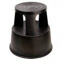 Sgabello con ruote rientranti in polipropilene Methodo 290/445x418/426 cm nero - M561001