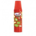 Bicchieri biodegradabili e compostabili Dopla Green - colore rosso 200 ml - conf. 50 pz - 48029