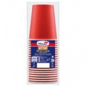 Bicchieri in carta Dopla Green 250 ml - conf. 20 pz - rosso - 42188