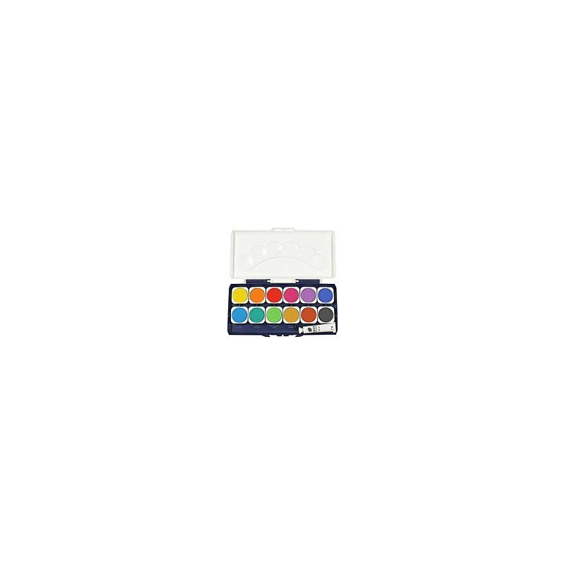 Acquerelli con tempera bianca Donau 7,5 ml in conf. 12 godet + 1 tubetto colori assortiti - 330204 (Conf.12)