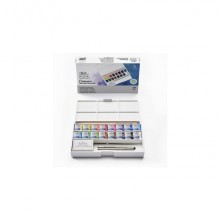 Acquerelli Winsor&Newton Cotman Sketchers Deluxe - conf. 16 mezzi godet colori assortiti - 0390060