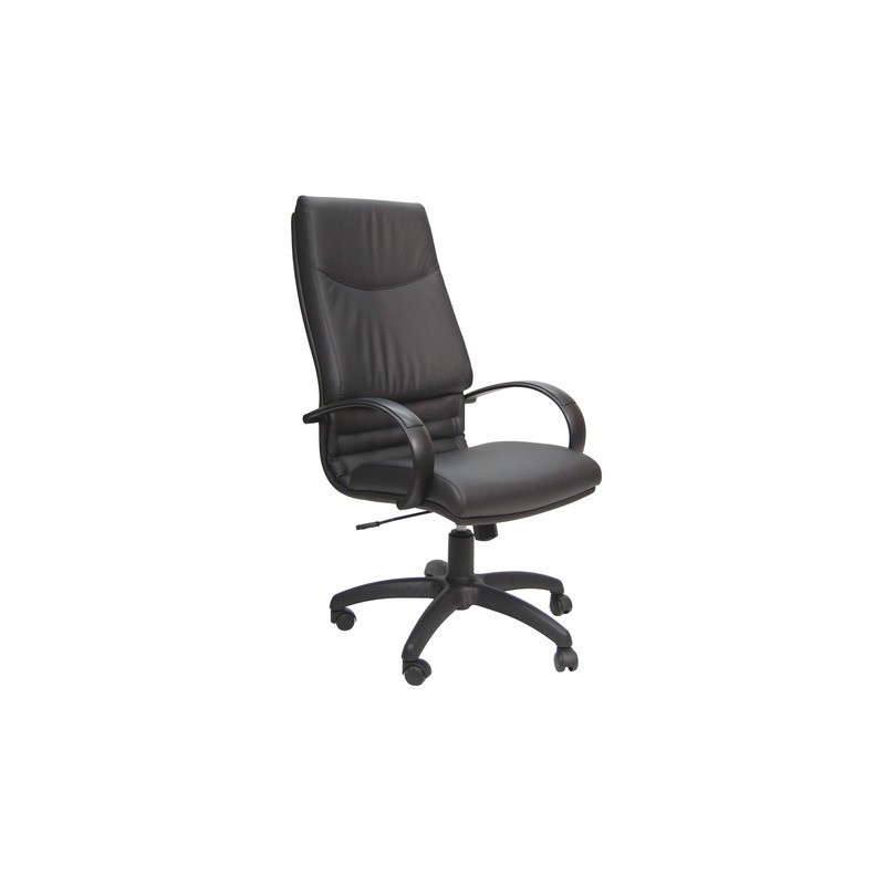 Poltrona direzionale Unisit Cygnus rivestimento sky nero schienale fisso alto - CYP/KN