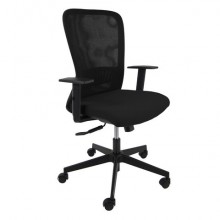 Seduta operativa Unisit Eris schienale in rete sedile in tessuto ignifugo con braccioli nero - EIA/BRF/IN