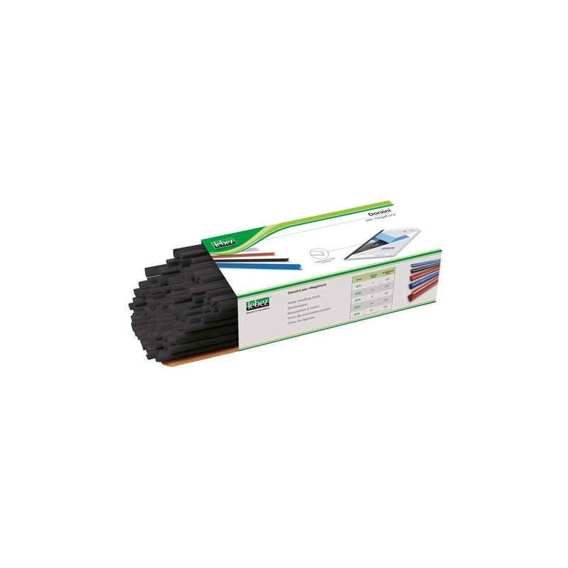 Dorsini tondi in PVC Lebez - dorso 10 mm - colore nero - 874-N