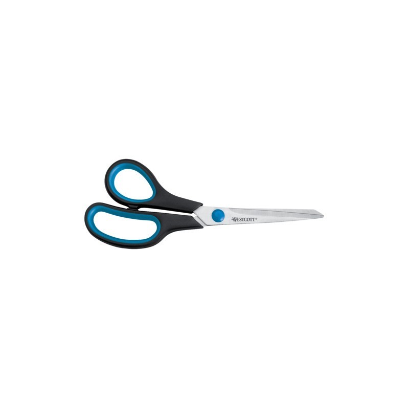 Forbici per mancini Westcott Soft Grip Easy Grip asimmetriche - 20,1 cm blu/nero - E-30282 00