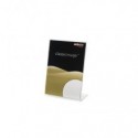 Porta-avvisi deflecto® A7 verticale in polistirene con base a L trasparente 480901 (Conf.7)