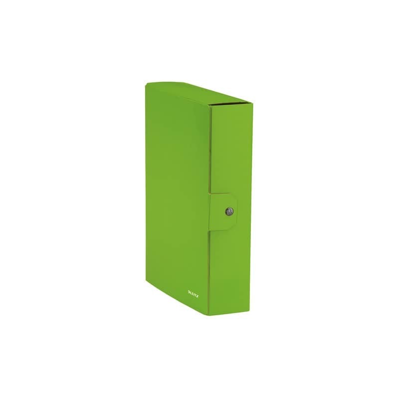 Scatola portaprogetti Leitz WOW in cartone - dorso 8 cm - formato 25x35 cm lime metallizzato 39670054 (Conf.4)