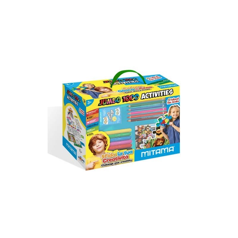 Scatola creativa Mitama Jumbo Box 1000 Attività - contenuto 32 pezzi assortiti 62884