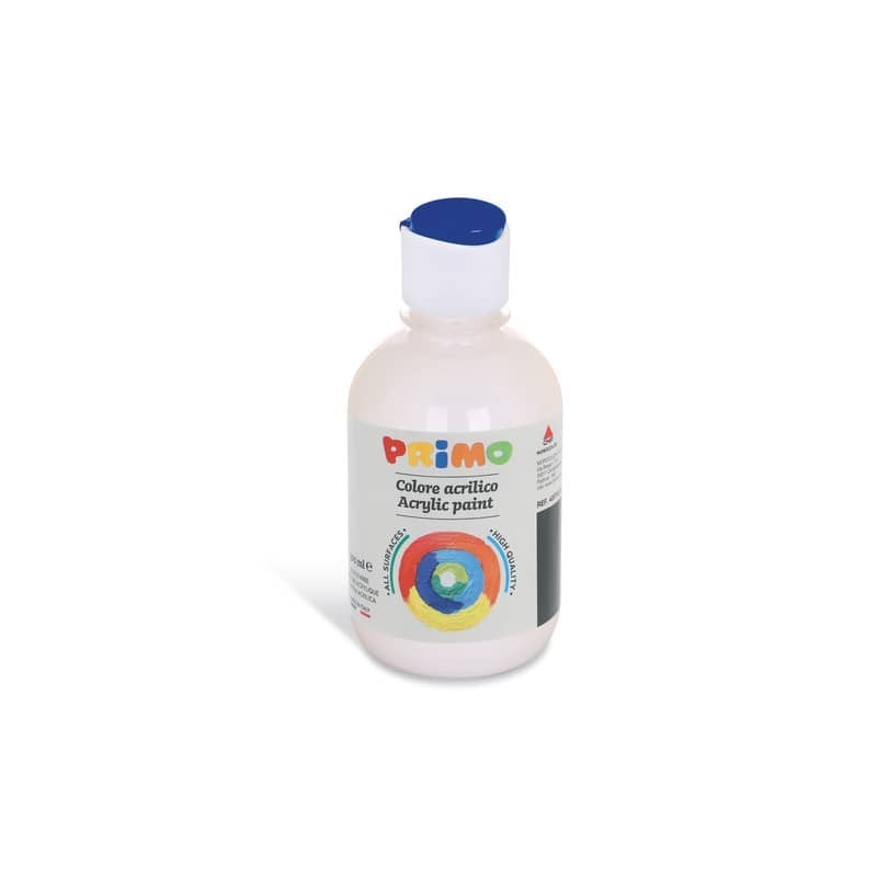 Colore acrilico Primo in bottiglia con tappo dosatore 300 ml - 100 bianco 400TA300100