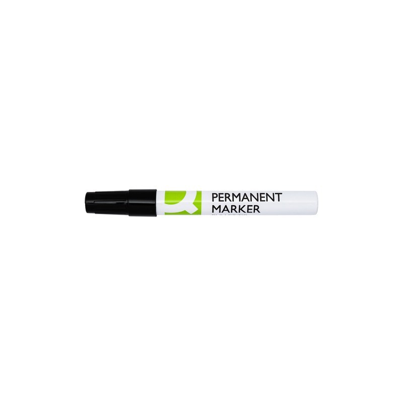 Marcatore permanente Q-Connect con fusto in metallo e punta conica 4 mm nero KF11708 (Conf.10)