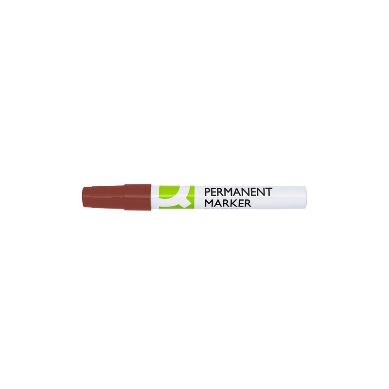 Marcatore permanente Q-Connect con fusto in metallo e punta conica 4 mm rosso KF11710 (Conf.10)