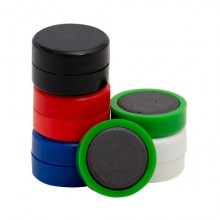 Magneti per lavagne bianche 25 mm Q-Connect colori assortiti - conf. 10 pz - KF02643