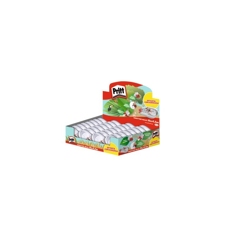 Espositore 32 correttori a nastro Pritt Compact Flex Roller - 4,2 mm x 10 m - 2971485