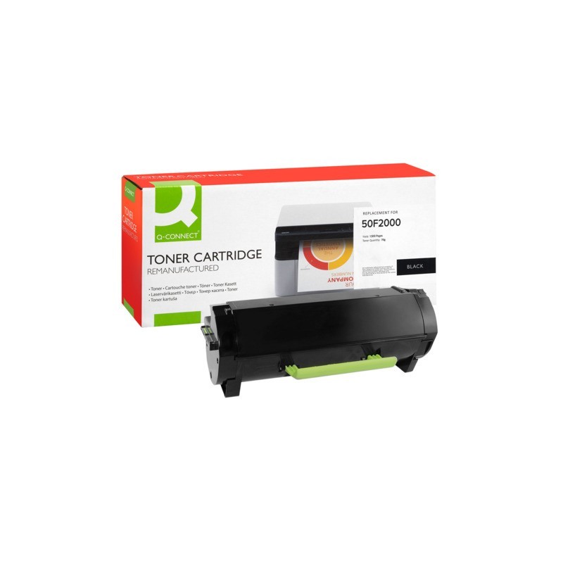 Toner Q-Connect rigenerato Lexmark 50F2000 nero - KF16881