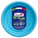 Piatti fondi in PS Dopla Reusable Ø 205 mm turchese - conf. 25 pz - 11842