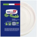 Piatti pizza in PS Dopla Reusable  Ø 320 mm bianco - conf. 30 pz - 06035