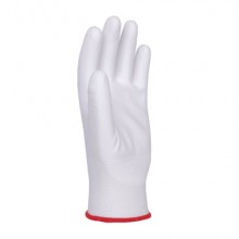 Guanti da lavoro Donau Safety in PL e spalmati di PU bianco sul palmo - Tg. 9 - conf. 12 pz - 32031321-09