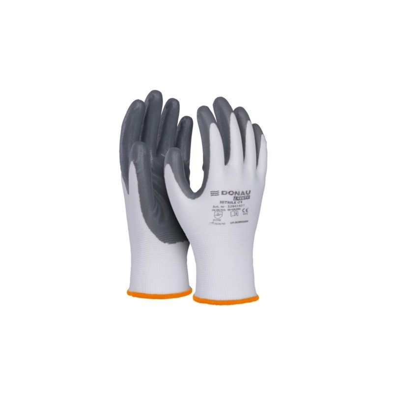 Guanti da lavoro Donau Safety in PL e spalmati di nitrile sul palmo - Tg. 10 - conf. 12 pz - 32041421-10