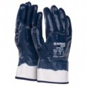 Guanti da lavoro Donau Safety in cotone rivestiti di nitrile blu Tg. 9 - conf. 12 pz - 32051631-09