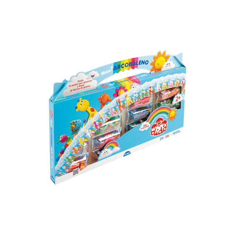 Valigetta Didò Maxi Arcobaleno - 20 salsicciotti in colori assortiti - 1000 g - F363000