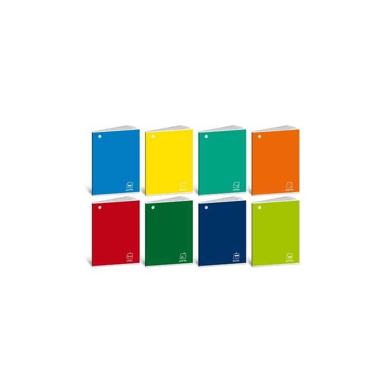Maxi quaderno Blasetti Colorface A4 - 100 g/m² - 18+1 ff - 10F - colori assortiti - conf. 10 pezzi - 5914
