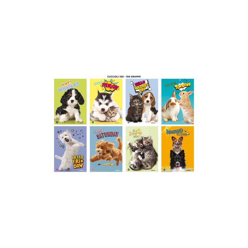Maxi quaderno Blasetti Cuccioli A4 - 100 g/m² - 18 ff - 10M - conf. 10 pezzi - 8621