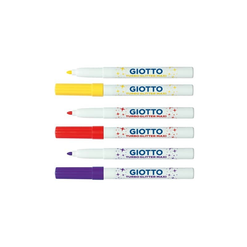 Pennarelli Giotto Turbo Maxi in conf. da 6 colori glitterati assortiti F426600
