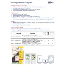 Adesivi per finestre Avery in carta con pellicola plastificatrice in conf. da 10 pz 210x148 mm - L9002-10