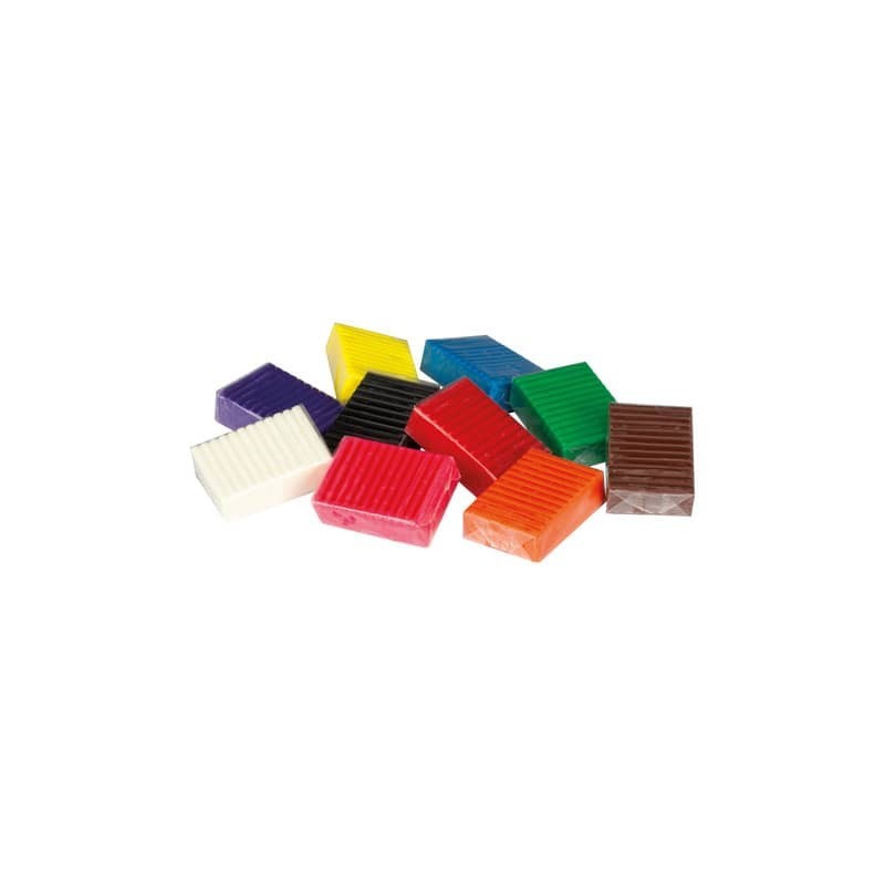 Astuccio da 10 panetti di plastilina vegetale 500 g Pongo colori assortiti F605000
