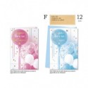 Biglietti augurali Battesimo Cromo assortiti in 2 soggetti palloncini - conf. da 12 - Battesimo - BT.8069