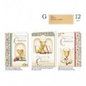 Biglietti augurali Comunione Cromo assortiti in 3 soggetti Classic - conf. 12 pz - CO.8179