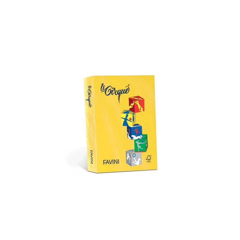 Carta colorata Favini Le Cirque A3 80 g/m² colori tenui - risma da 500 fogli giallo zolfo - A71L353