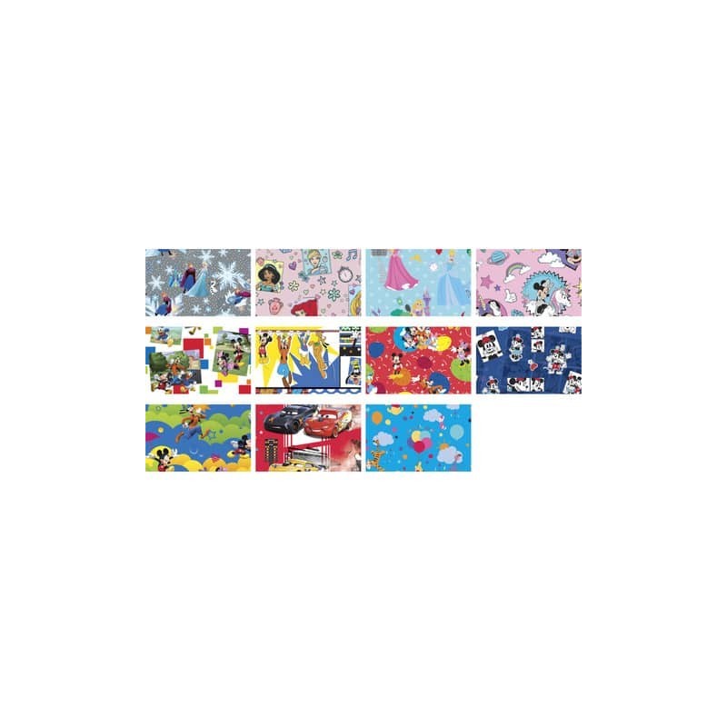 Carta regalo Disney fantasie assortite Rex-Sadoch 70x100 cm conf. 100 fogli - W4400GEN