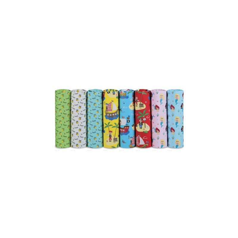 Carta regalo Rex- Sadoch Ecocarta 70x100 cm - conf. 50 pezzi -  fantasia bimbi - EC450B02