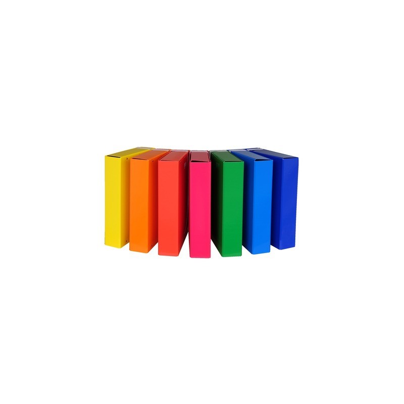 Cartella a tre lembi con elastico Cartotecnica del Garda 25x34,5 cm dorso 7 cm - conf. 7 colori assortiti