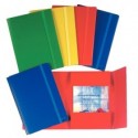 Cartella in presspan a tre lembi con elastico Esselte C44 formato 25x35 cm conf. da 10 pezzi Esselte rosso -
