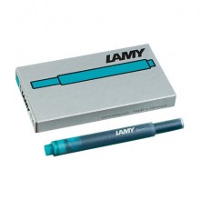 Cartucce ricambio Lamy T10 in confezione da 5 colore inchiostro turchese 1202741 (Conf.4)